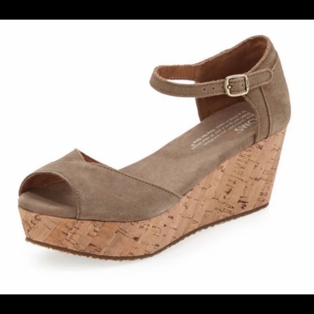 **SOLD**TOMS Platform Wedges, Size 9, New in Box
